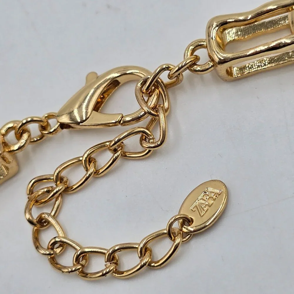 Zara LOVE Charms Gold Chain Belt - NWT
